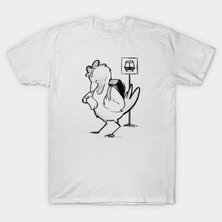 Chicken Waiting for the Bus T-Shirt